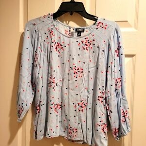 Light blue polka dot top